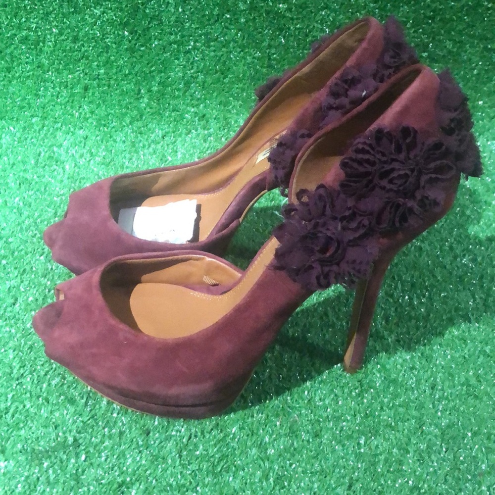 Zara Basic Collection Peep Toe Platform Shoe With… - image 4